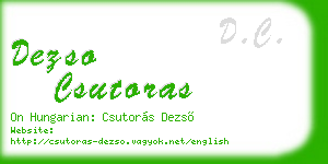 dezso csutoras business card